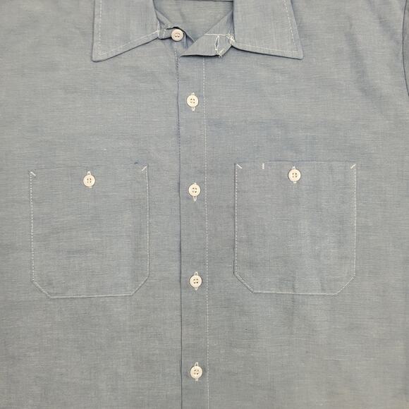 Vintage 90s Big-Ben Button Shirt Large 24x31 Wrangler Baggy - Picture 13 of 13